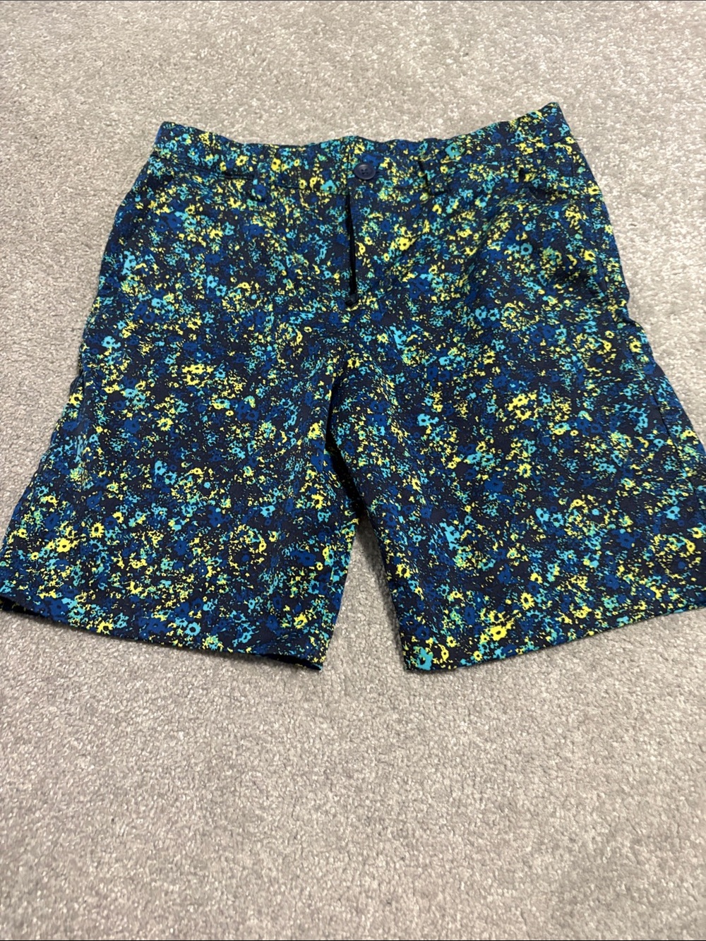 Under Armour Boys Navy Floral Golf Shorts